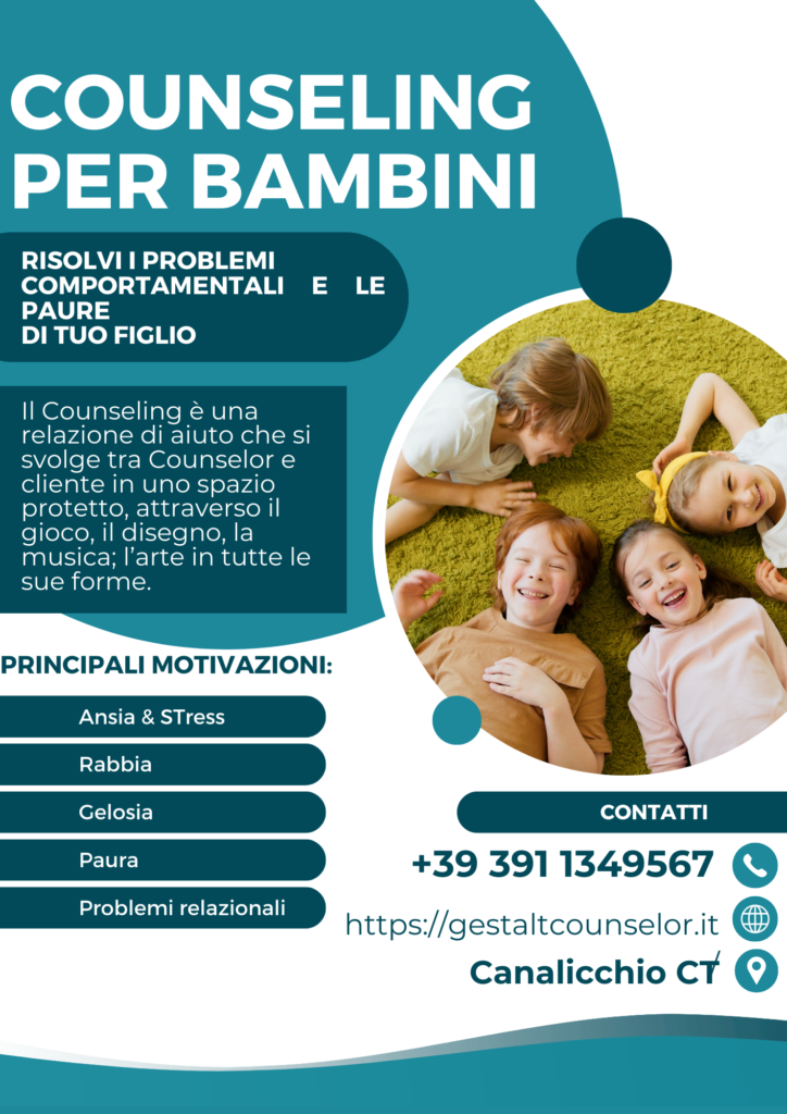 Counseling per bambini e ragazzi a Catania per superare i problemi comportamentali e relazionali.